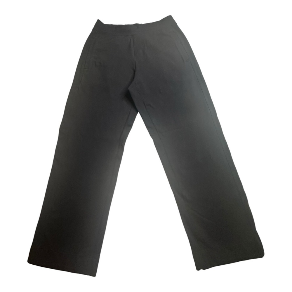 Lululemon Black Leggings Relaxed Fit Pant‎ Flare Leg Back Zipper Pocket Women S